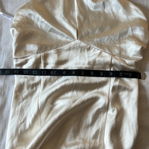 Start of Forever Ivory Satin Halter Mermaid Maxi Dress Small - Picture 12 of 13